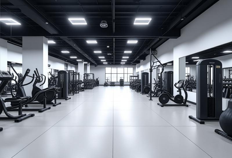 Main gym floor with equipment and open space