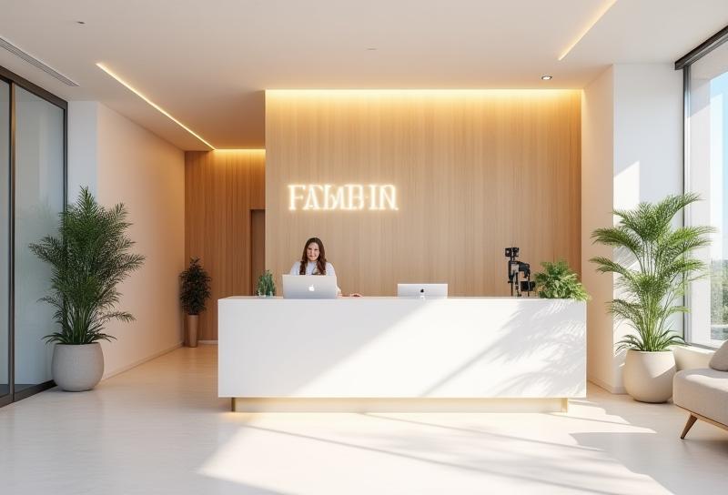 Gym reception area and entrance
